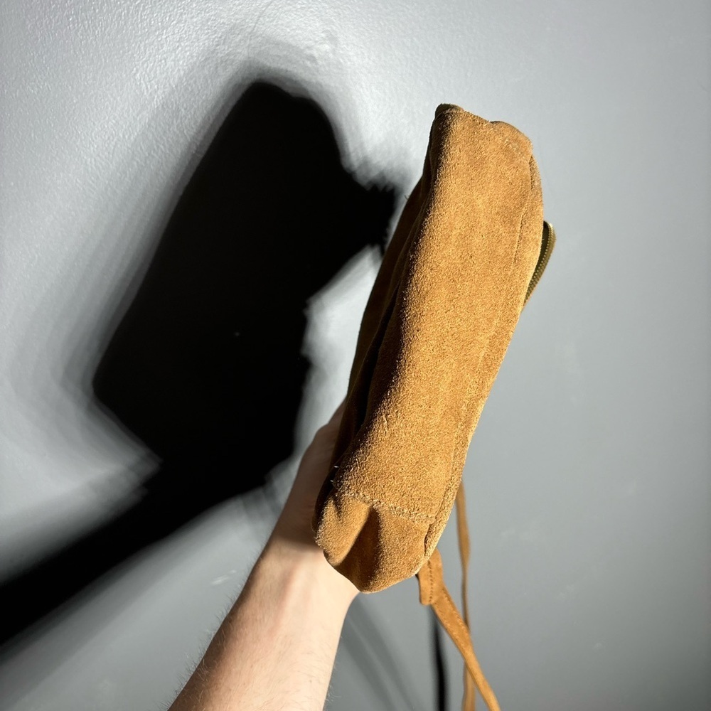 Margot New York Brown Suede Crossbody Bag - Picture 4 of 7